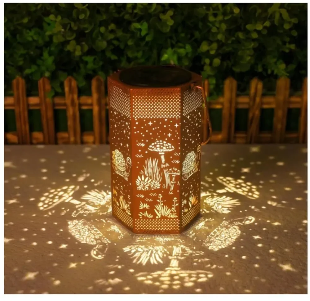 Turtle design Solar Lanterns Outdoor Waterproof Hanging Solar Lights Metal
